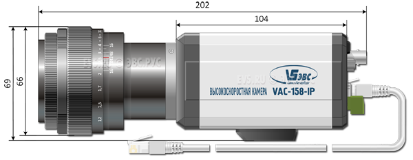 Высокоскоростная мегапиксельная измерительная ТВ камера VAC-158-IP